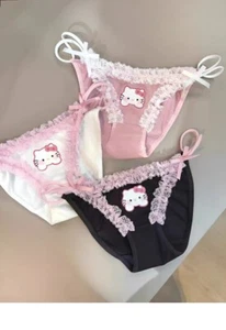 kitty sexy Girl Lace Stripe Panties G-String T-back Underwear girl gift - Picture 1 of 11