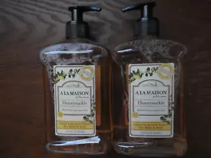 A La Maison Honeysuckle Liquid Soap with Olive & Argan Oils 16.9 fl oz Pack of 2 - Picture 1 of 3