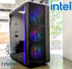 RGB Gaming PC intel i7 8700K 32GB 512GB SSD +1TB HDD RX580 8GB Windows 10 WIFI - Picture 1 of 14