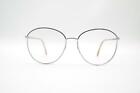 Vintage Zeiss 6595 1832 Purple White Oval Glasses Frames Eyeglasses Nos