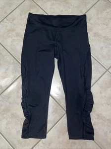All in Motion Girls' XL Black Performance Capri Leggings w/ Ruched Leg Panel UEC - Picture 1 of 11
