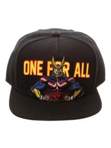 GORRA SNAPBACK ANIME MY HERO ACADEMIA - UNA PARA TODOS - TODO PODER NEGRA (OFICIAL) - Imagen 1 de 4