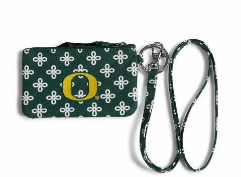 University of Oregon  Zip ID Lanyard Key Chain NCAA Vera Bradley NWT Cover