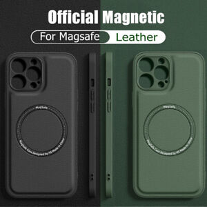 Antichoque Cuero Funda Silicona Para iPhone 14 Pro Max 14 Magnetic Suave Caso