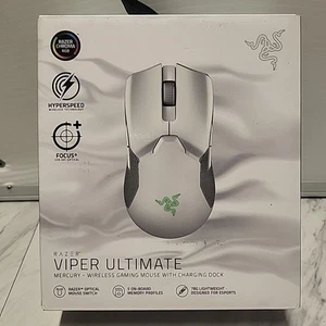 Razer Viper Ultimate Mercury White - Gaming Maus mit Ladestation - NEU/VERSIEGELT - Bild 1 von 7