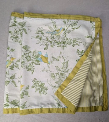 Coleção Martha Stewart 2 fronhas de travesseiro King listra verde sálvia pássaros fazenda  - Imagem 1 de 4