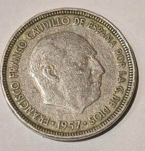MONEDA 5 PESETAS 1957- FRANCO ESPAÑA☆60 - Imagen 1 de 2