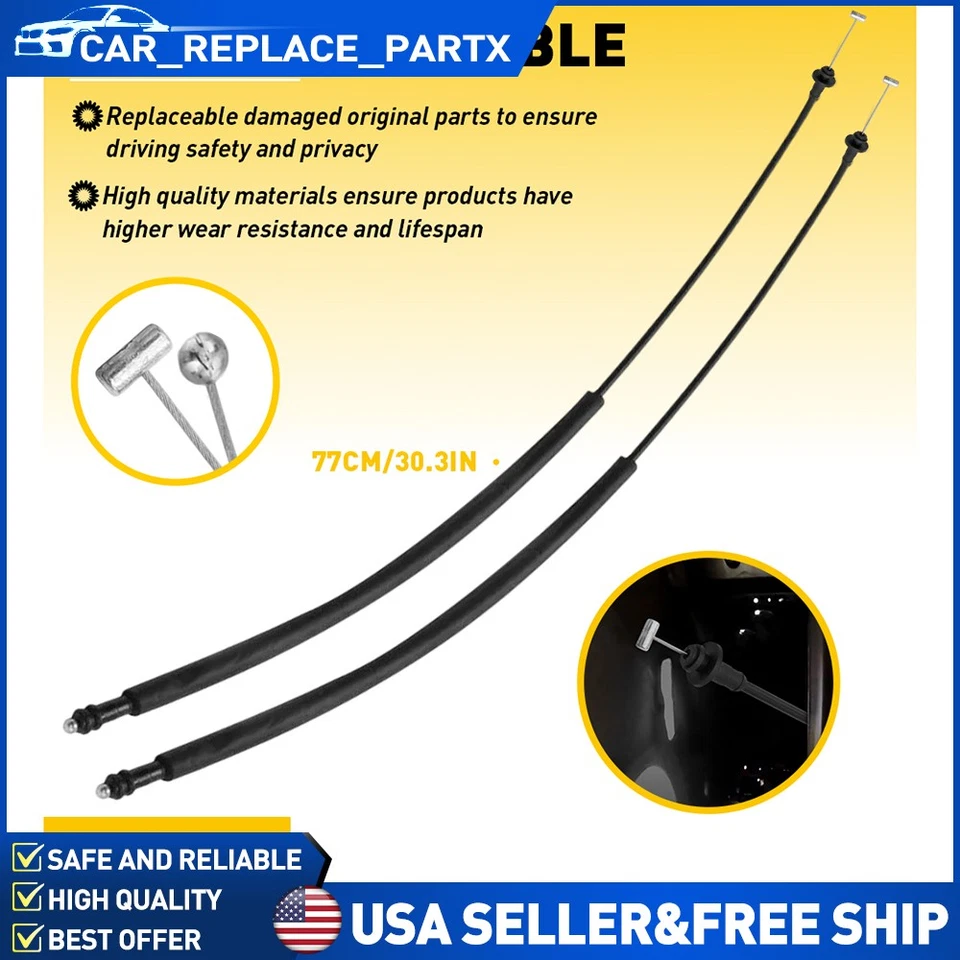 Cable de cierre de puerta trasera derecha/izquierda 55275106 2 piezas para Dodge Ram 1500 2500 3500 1998-2002 Foto 1 de 4