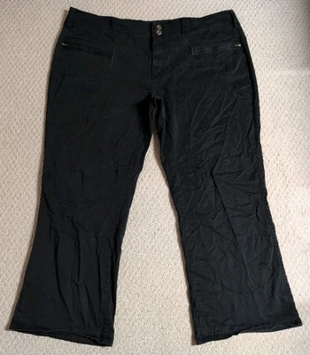 Faded Glory Womens Size 24W Black Cotton Blend Stretch Pants 24 - Image 1 of 4