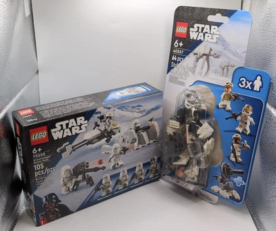 NUEVO SELLADO 2 LEGO STAR WARS 75320 SNOWTROOPER Y 40557 DEFENSA BATTLE PACK Foto 1 de 2