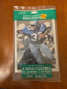 1983 NFL RARE MINI-POSTERS SEALED PACK OF 4 TONY DORSETT DWIGHT CLARK + +🏈 - Picture 1 of 2