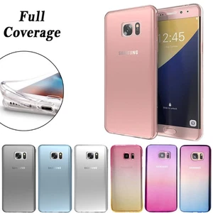 Case For Samsung Galaxy S8 7 6 5/A5 3/Note 7 Full Body Silicone Gel Cover - Picture 1 of 10