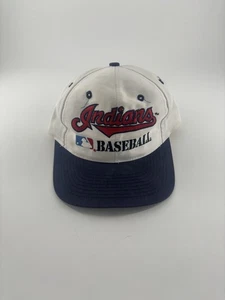 Logo Athletic MLB Cleveland Indians Men’s SnapBack Hat Blue White  - Picture 1 of 7
