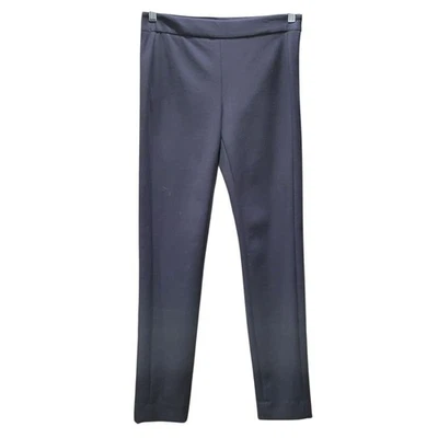 Tory Burch Maude Navy Blue Stretch Ankle Flat Front Cigar Pants Size 2 I376 - Image 1 of 4