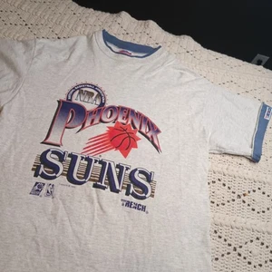 Vtg Phoenix Suns Rare Mock Double Layer XL Single Stitch T-Shirt Trench 1992 NBA - Picture 1 of 11