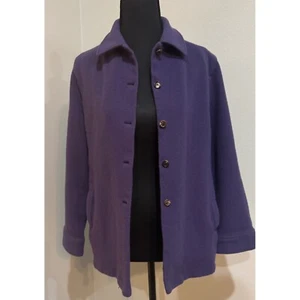 Bogner wool Jacket Coat Collared Button Up Purple vintage - Picture 1 of 14