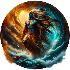 Ababinili Native American Deity Decal - Chickasaw People Tribal Decal - Picture 1 of 1