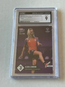 2024 Topps Now UEFA 23 Alisha Lehmann Women's Champions League /99 Purple CGC 9 - Picture 1 of 4