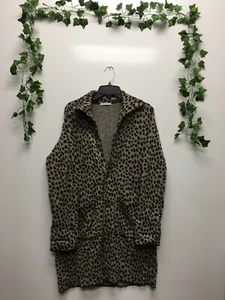 Joan Vass Mantel Jacke Damen Gr. 1 schwarz Leoprint Knopfleiste - Bild 1 von 21