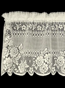 Heritage Lace Ecru VICTORIAN ROSE Window Valance 60"Wide x 16" Drop Made in USA - Picture 1 of 3