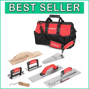 Masonry Essentials: 8 Piece Tool Set with Rust-Resistant Implements & Bag - Picture 1 of 9