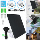 5W 5V Solar Panel For Outdoor Security Camera With Micro Usb & Usb-C Port 360°
