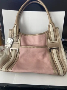 Tignanello Metallic Gold & Pink Shoulder Bag Vintage - Picture 1 of 14