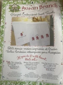 Bucilla Susan Branch Stamped Embroidered Guest Towels Kit No Place Like Home - Picture 1 of 3