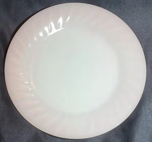 Fire King Pink Swirl 9 1/8" Glass Dinner Plate - Picture 1 of 2