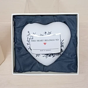 Two's Company Heart to Heart Paperweight"This Heart Belongs To" - Picture 1 of 10