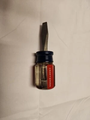 Craftsman USA 4151 * WF 1/4" Flat/Slotted Stubby Shorty Screwdriver Made in USA - Image 1 of 3