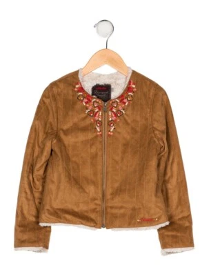 Abrigo Chaqueta Boho Chic Catimini Niñas Bordado Vegano Gamuza Talla 6 Años Nuevo sin Etiquetas Foto 1 de 4