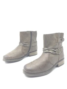 Rieker Botas De Cuero Marrón Para Mujer T.41 US.10 UK.8 - Imagen 1 de 5