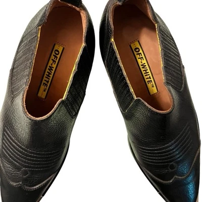 Off-White Negro Botín Botines Talla: 36Se ve muy duradero y elegante Foto 1 de 4