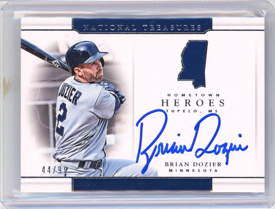 Autógrafo Brian Dozier 2017 Panini National Treasures Hometown Heroes/99 gemelos Foto 1 de 1