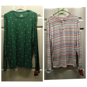 Wondershop Nuevo con Etiquetas Para Hombres Conjunto Mediano de 2 Camisas de Pijama Osos Polares Esquí y Fair Isle - Imagen 1 de 8