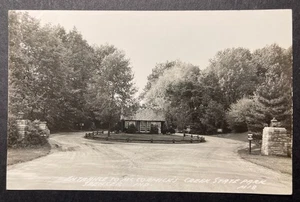 Entrada a McCormick’s Creek State Park Spencer Indiana RPPC 1948 LL Cook M18 - Imagen 1 de 2