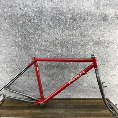 Cuadro deportivo vintage Univega Alpina 17 pulgadas bicicleta de montaña Tange CRMO Café 26 126 Foto 1 de 4