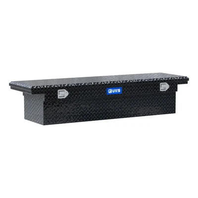 UWS 69" Truck Bed Tool Box with Low Profile Gloss Black Aluminum #TBS-69-LP-BLK Foto 1 de 4
