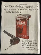 1922 Double Sided Advertisement Velvet Tobacco And Veedol Motor Oil Paper Ad 
