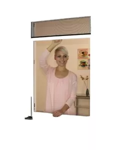 Aluminium Insektenschutzrollo für Fenster Fliegengitter Rollo, Braun 130 x 160 - Bild 1 von 3