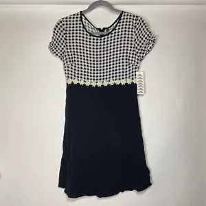 NEW UO Urban Outfitters Small Daisy Applique Floral Mini Dress 90s Y2K Grunge - Picture 1 of 7