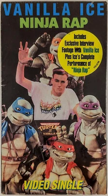 NINJA RAP - VANILLA ICE TEENAGE MUTANT NINJA TURTLES - RARE SEALED VHS - NICE! - Image 1 of 4