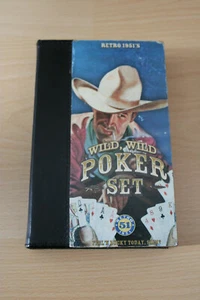 Vintage Bakelit Würfel Retro 1951 Wild Wild Poker Set Original Spiel HOLZ LEDER - Bild 1 von 5
