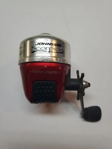 VINTAGE JOHNSON SCORPION Push Button REEL  - Picture 1 of 6