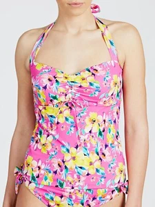 John Lewis Tropical Floral Tankini Top, Pink - Size 8 BNWT - Picture 1 of 1