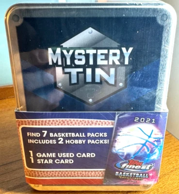 🔥 NEW 2024 MJ Holding Basketball Mystery Tin w/7 Packs/1 Game Used/1 Star Card - Image 1 of 4