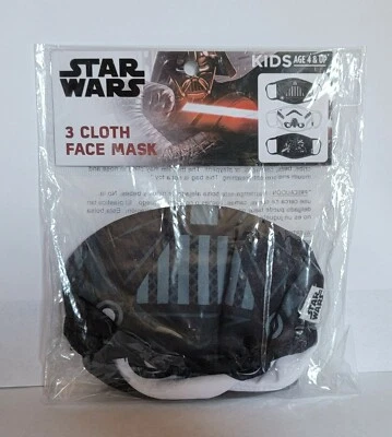 Star Wars 3 cloth face mask kids set for ages 4 and up* - Image 1 of 3