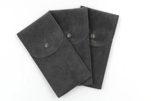 Novità 3 Pochette Monoposto Velvet Antigraffio Grigio Antracite Custodia Viaggio - Imagen 1 de 6