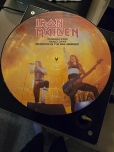 Iron Maiden Running Free Picture disc 12 EMIP 5532 WARPED for display only READ - Picture 1 of 2